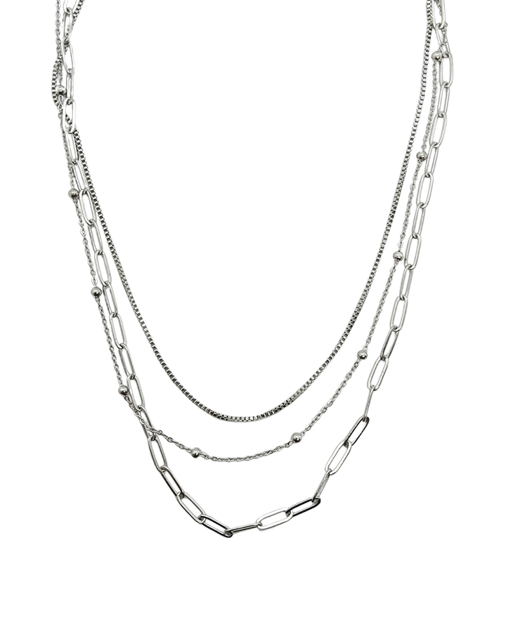Ms Allure Chained Up Necklace — gold-tone titanium necklace with an elegant, feminine finish.