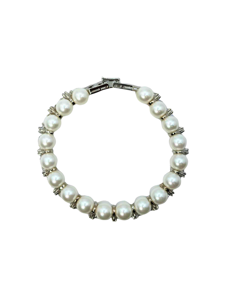 Ms Allure Her Day Bracelet — silver-tone cubic zirconia bracelet with an elegant, feminine finish.
