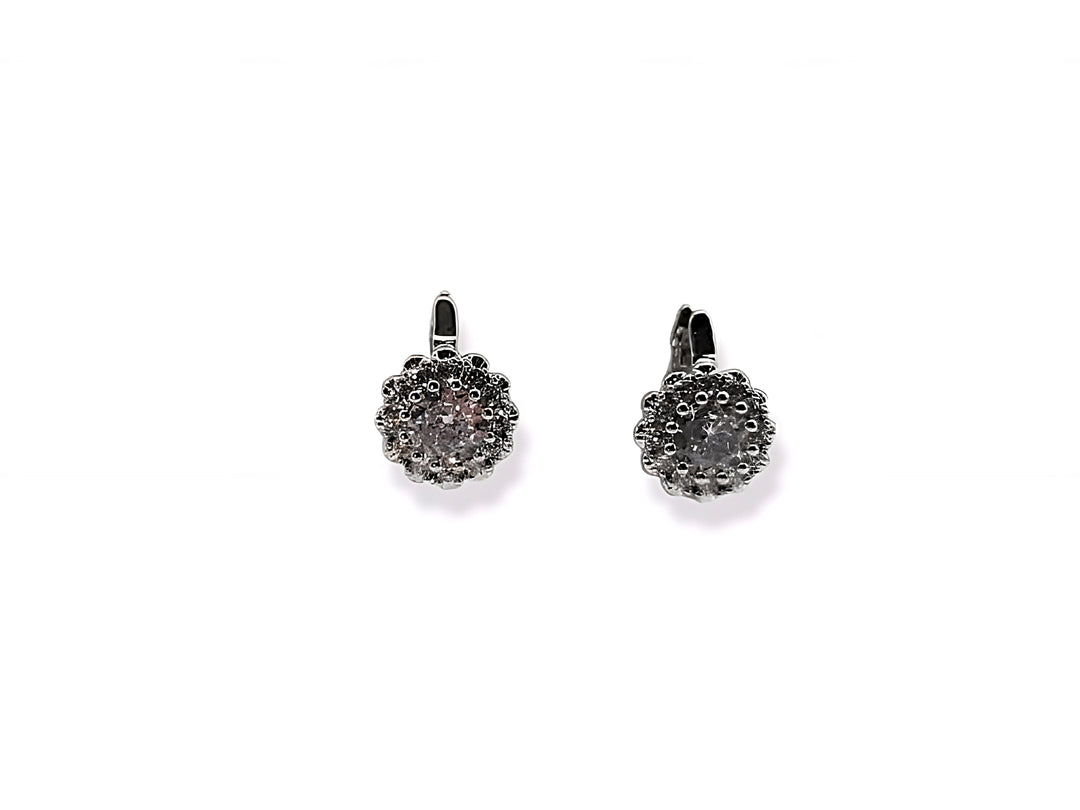 Ms Allure Petite Crystal Earrings — silver-tone cubic zirconia earrings with an elegant, feminine finish.