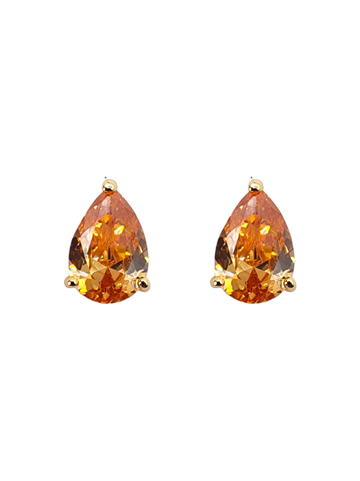 Ms Allure Finer Things Earrings — champagne and gold-tone cubic zirconia earrings with an elegant, feminine finish.