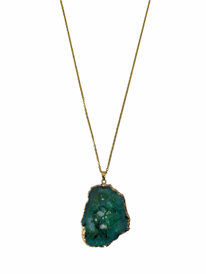 Ms Allure Back To Nature Necklace — gold-tone and white stainless steel necklace with an elegant, feminine finish.