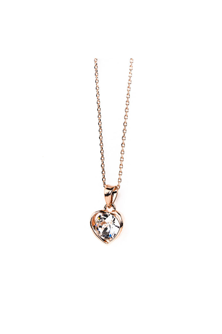 Ms Allure Feeling the Love Necklace — silver-tone Austrian crystal necklace with an elegant, feminine finish.