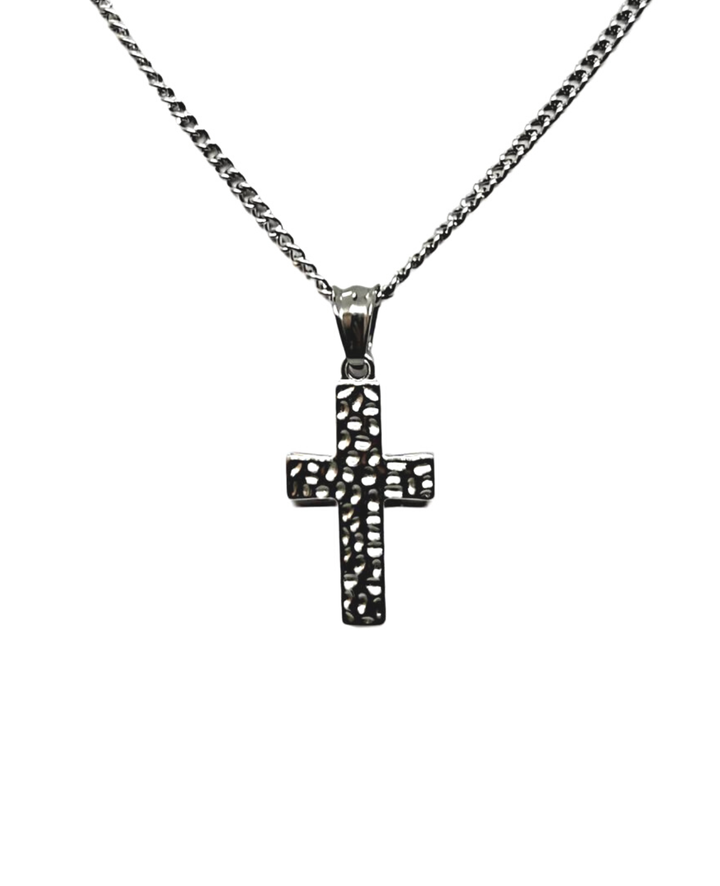 Ms Allure Sacred Necklace — silver-tone titanium necklace with an elegant, feminine finish.