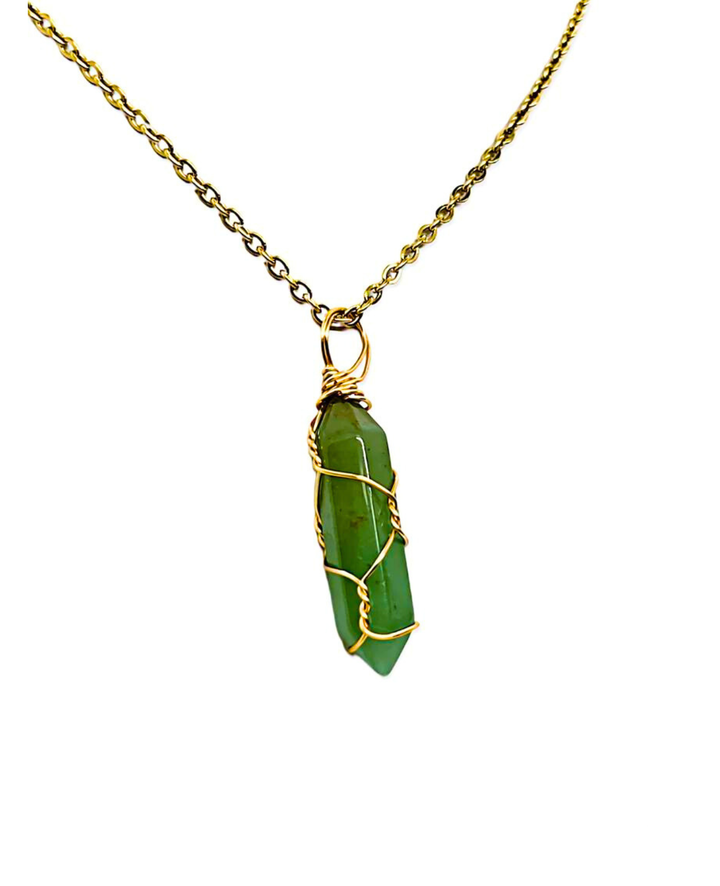 Ms Allure Power Stone Necklace — black and gold-tone necklace with an elegant, feminine finish.