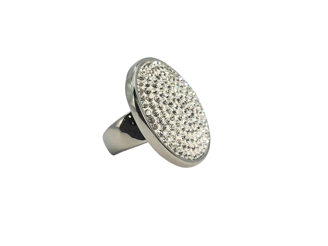 Ms Allure Undercover Hearts Rings — black and silver-tone cubic zirconia ring with an elegant, feminine finish.