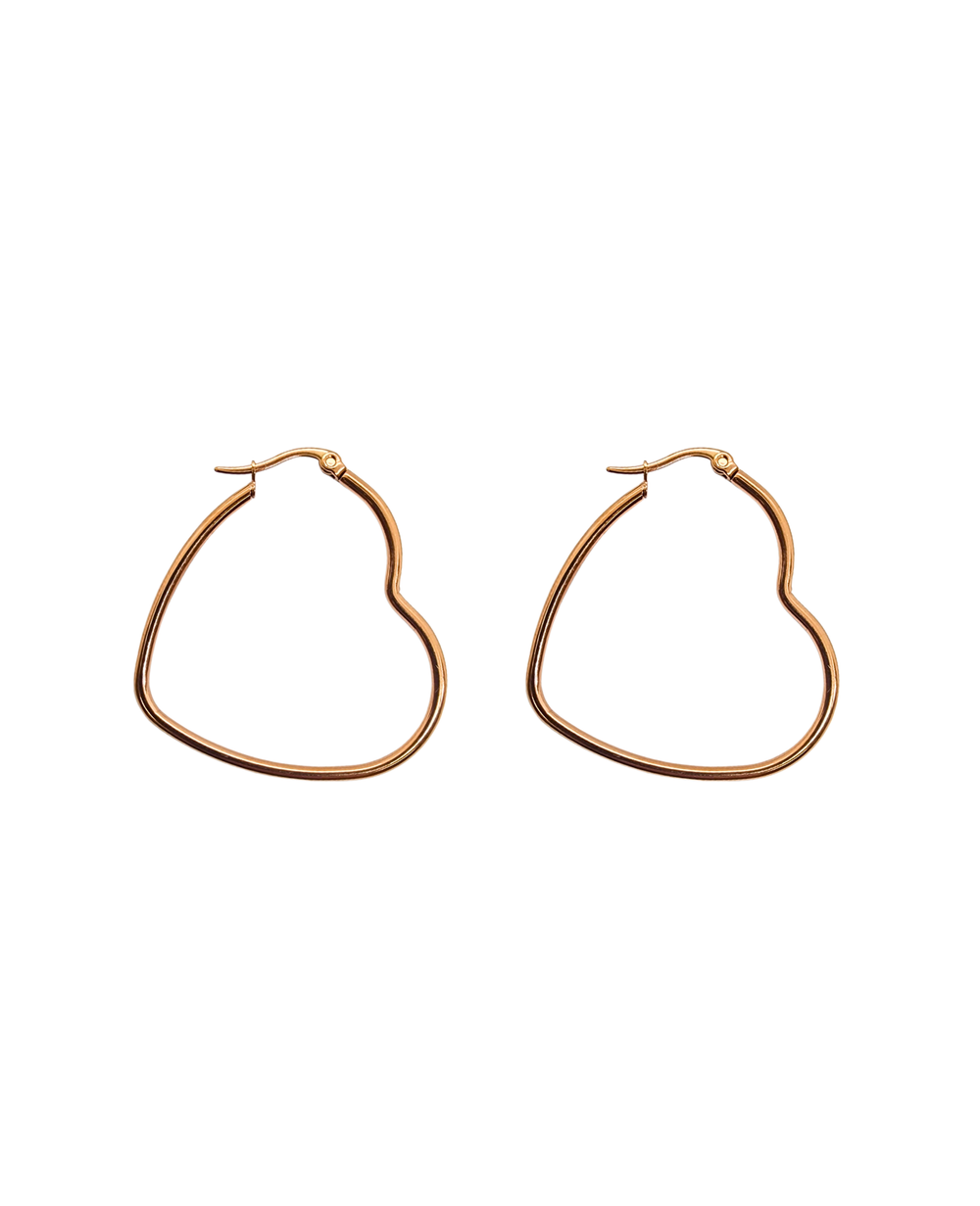 Ms Allure Big Heart Earrings — rose-gold tone earrings with an elegant, feminine finish.