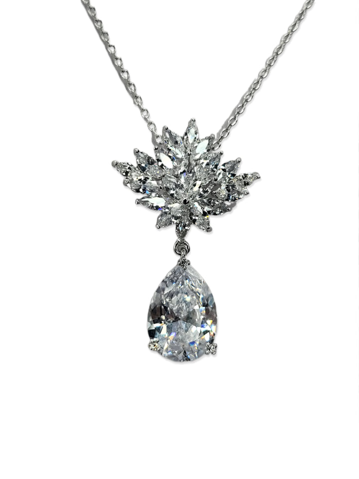 Ms Allure Feeling Proper Necklace — silver-tone cubic zirconia necklace with an elegant, feminine finish.