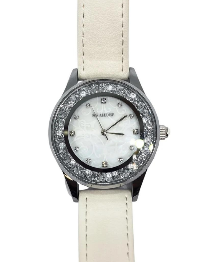 Ms Allure Quarter To Ms A Watch — black watch with an elegant, feminine finish.