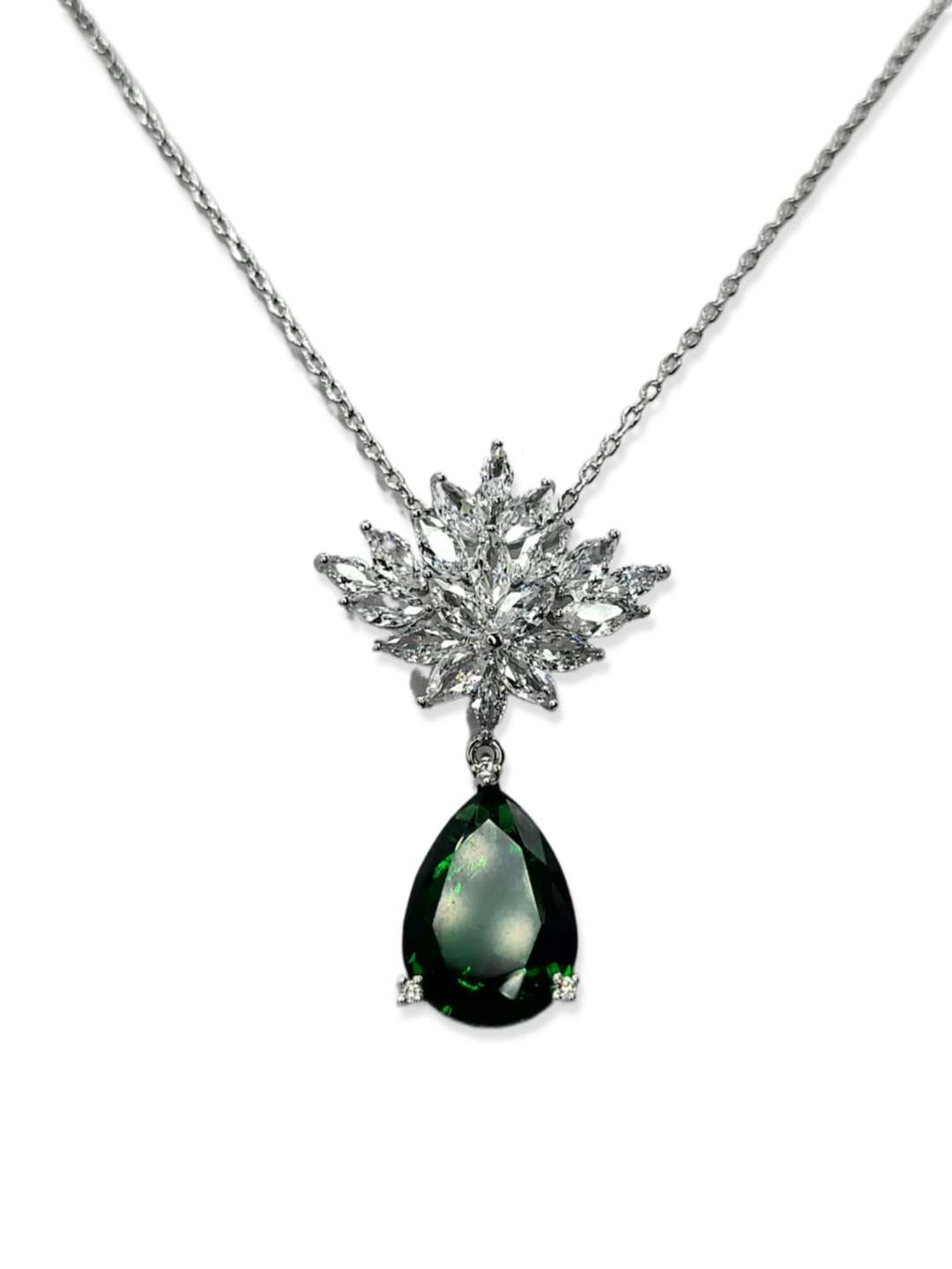Ms Allure Feeling Proper Necklace — silver-tone cubic zirconia necklace with an elegant, feminine finish.