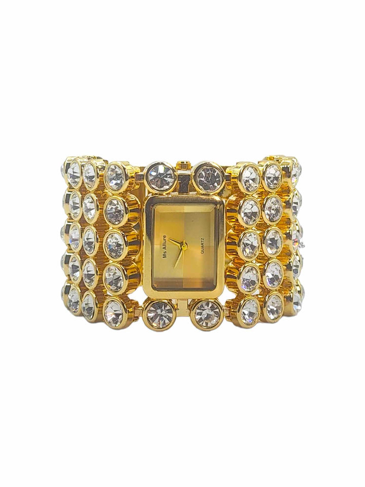 Ms Allure Opening Night Watch — gold-tone cubic zirconia watch with an elegant, feminine finish.