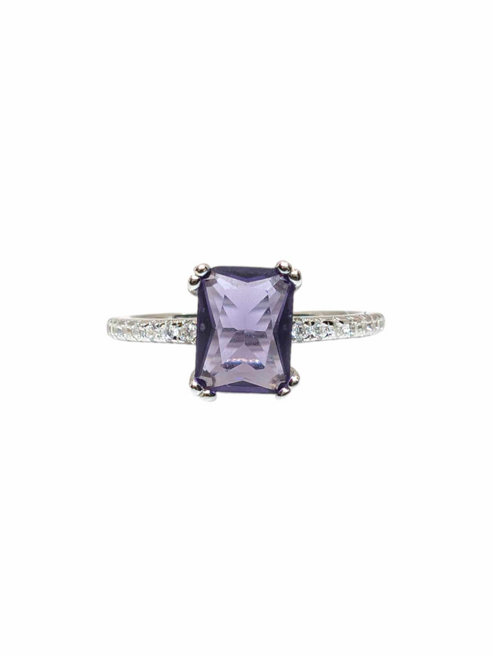 Ms Allure Misty Ring — purple cubic zirconia ring with an elegant, feminine finish.