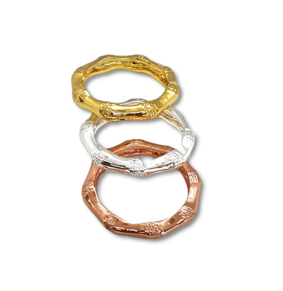 Ms Allure Colour My World Ring – 3 Pack — gold-tone ring with an elegant, feminine finish.