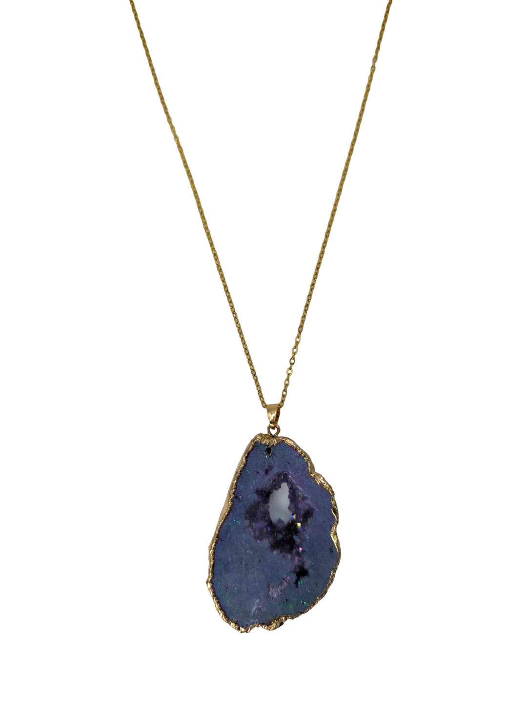 Ms Allure Back To Nature Necklace — gold-tone and white stainless steel necklace with an elegant, feminine finish.