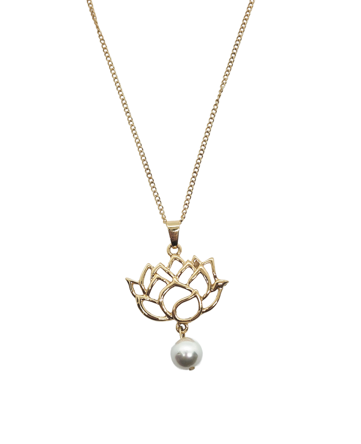 Ms Allure Pearls Bloom Necklace — gold-tone pearl necklace with an elegant, feminine finish.