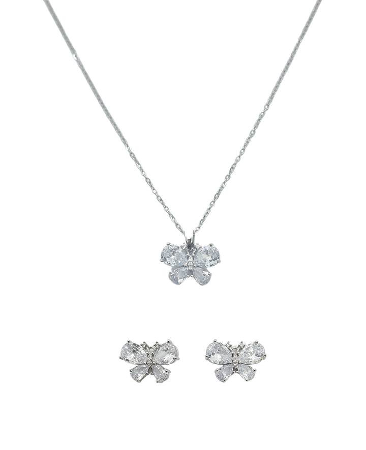Ms Allure Exquisite Hope Set — green and silver-tone cubic zirconia coordinated jewellery set with an elegant, feminine finish.