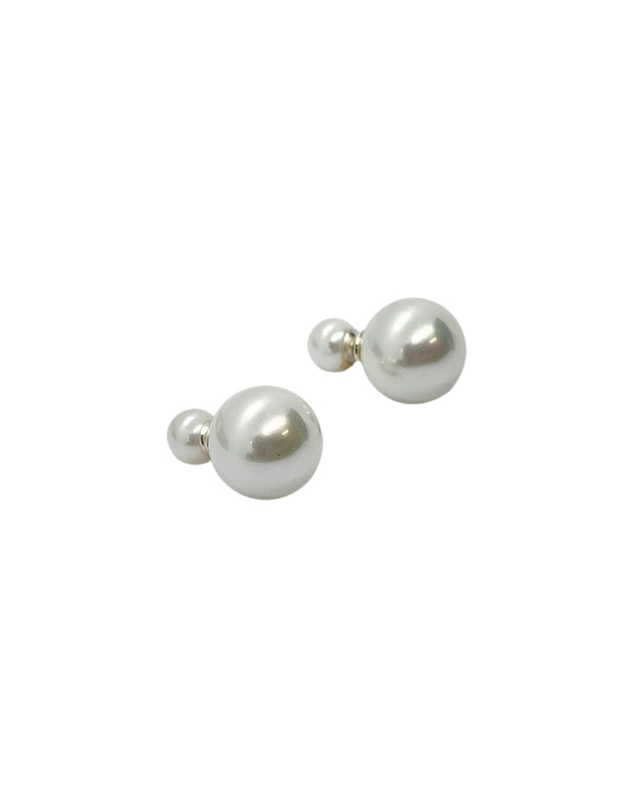 Ms Allure Everyday Pearl Earrings — silver-tone pearl earrings with an elegant, feminine finish.