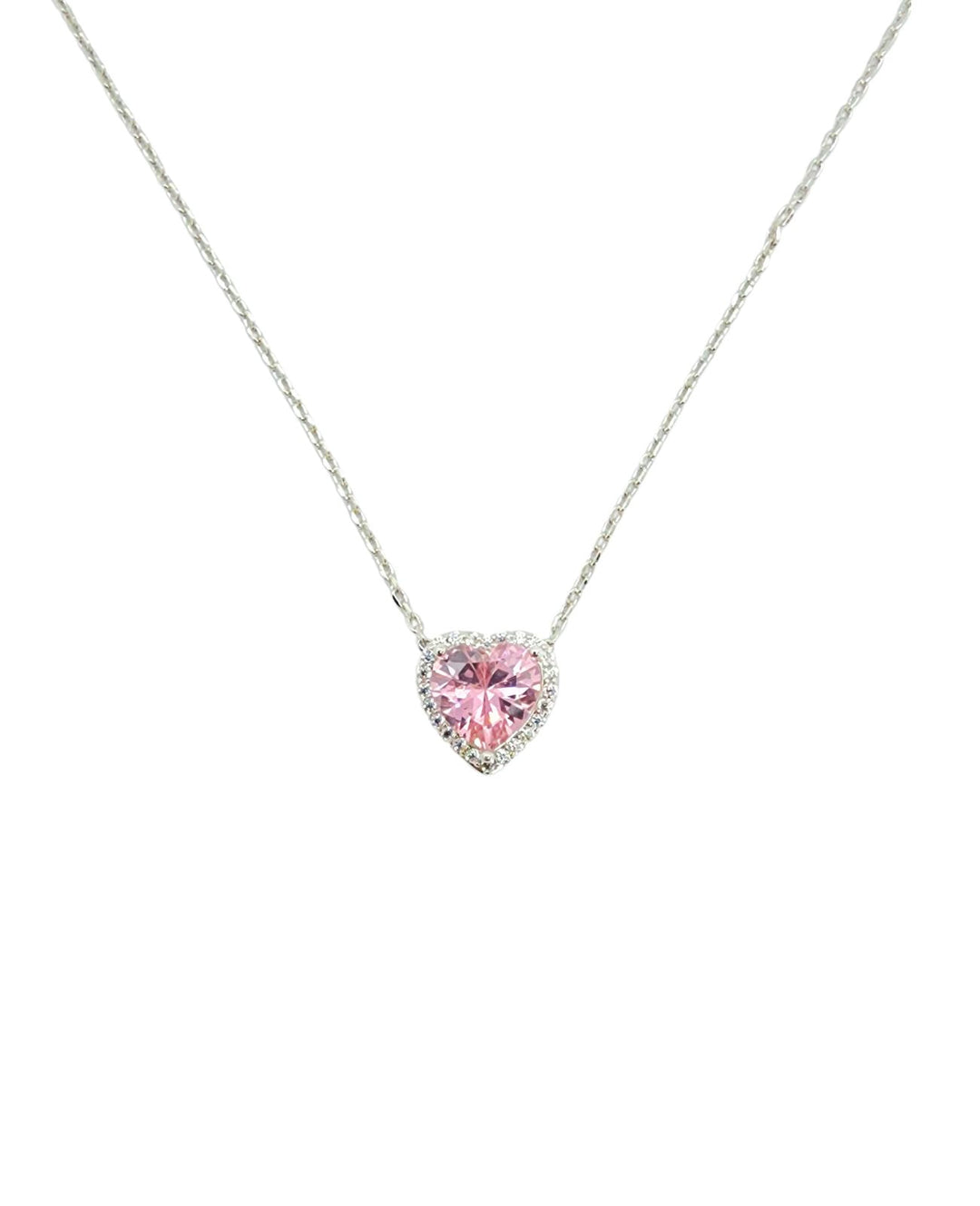 Ms Allure My Pink Heart Necklace — pink and silver-tone necklace with an elegant, feminine finish.