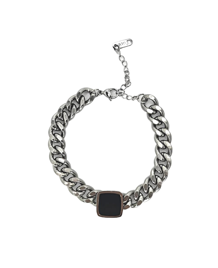 Ms Allure Mr Man Bracelet — silver-tone stainless steel bracelet with an elegant, feminine finish.