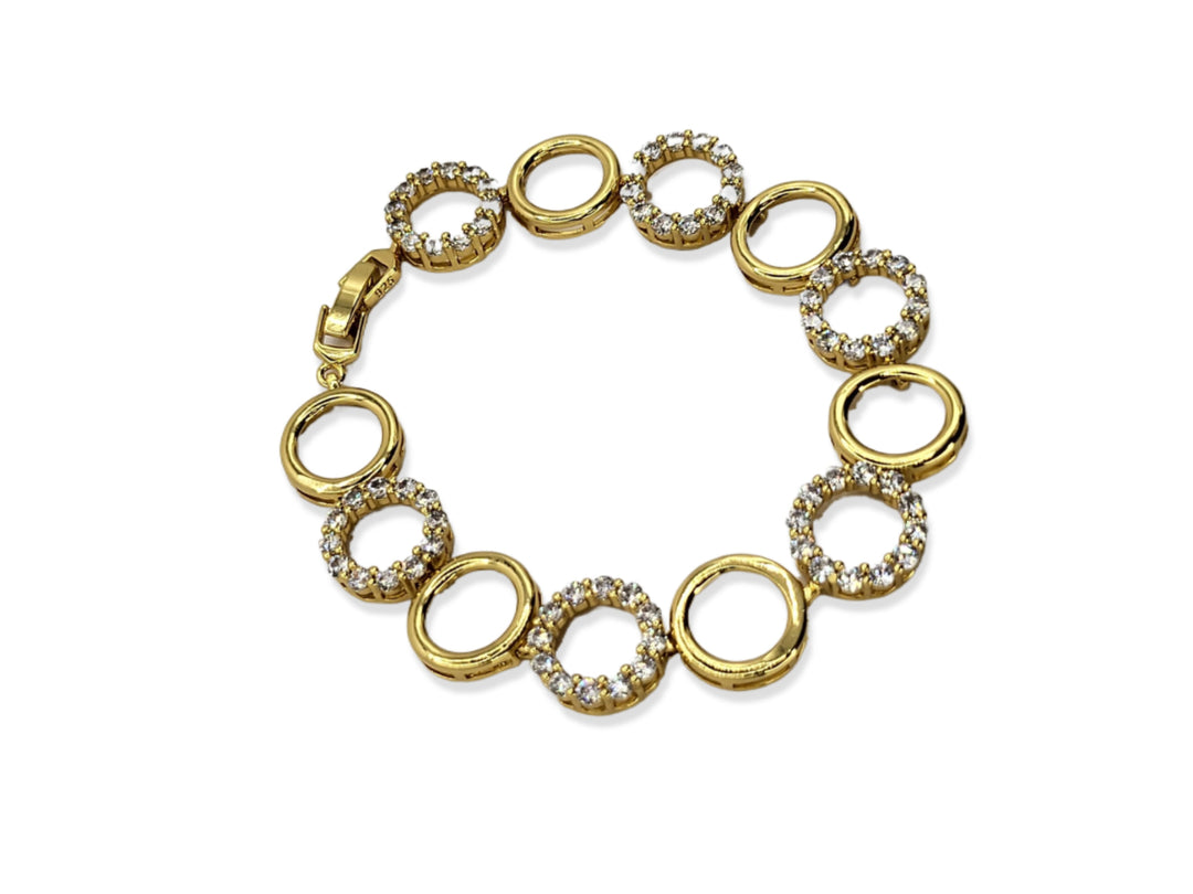 Ms Allure Forever Halo Bracelet — silver-tone cubic zirconia bracelet with an elegant, feminine finish.