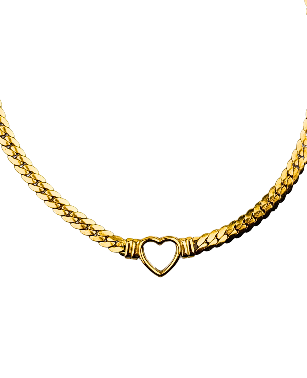 Ms Allure Unbroken Heart Necklace — gold-tone stainless steel necklace with an elegant, feminine finish.