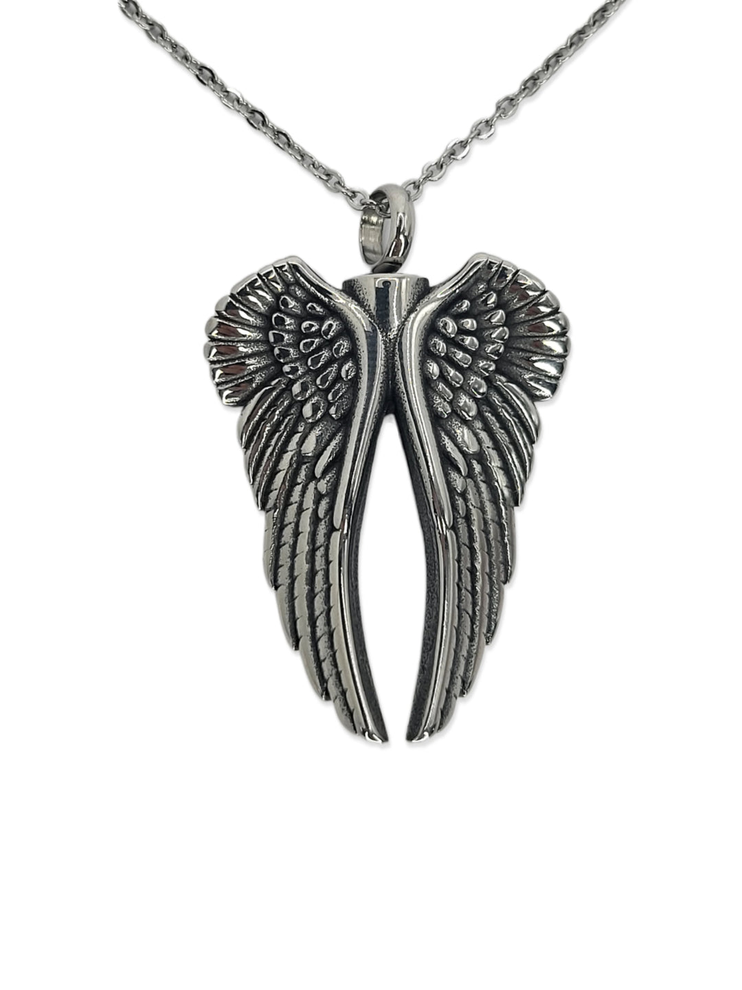Ms Allure Fly Up High Necklace — silver-tone titanium necklace with an elegant, feminine finish.