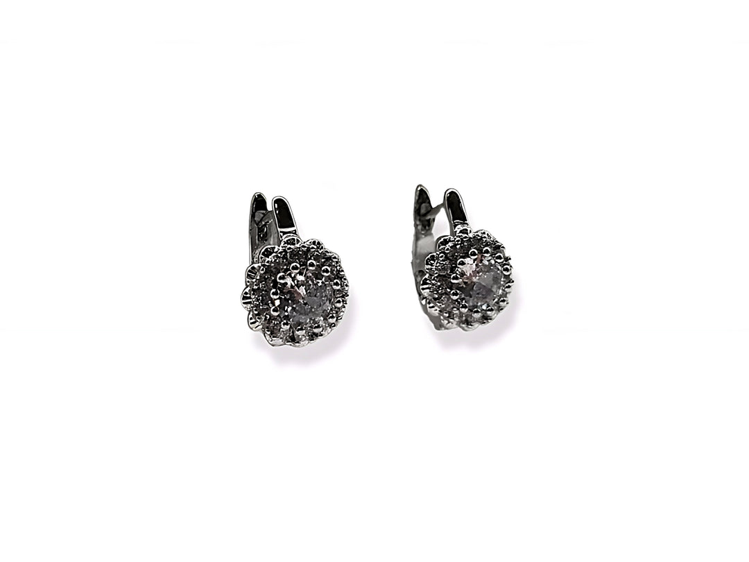 Ms Allure Petite Crystal Earrings — silver-tone cubic zirconia earrings with an elegant, feminine finish.