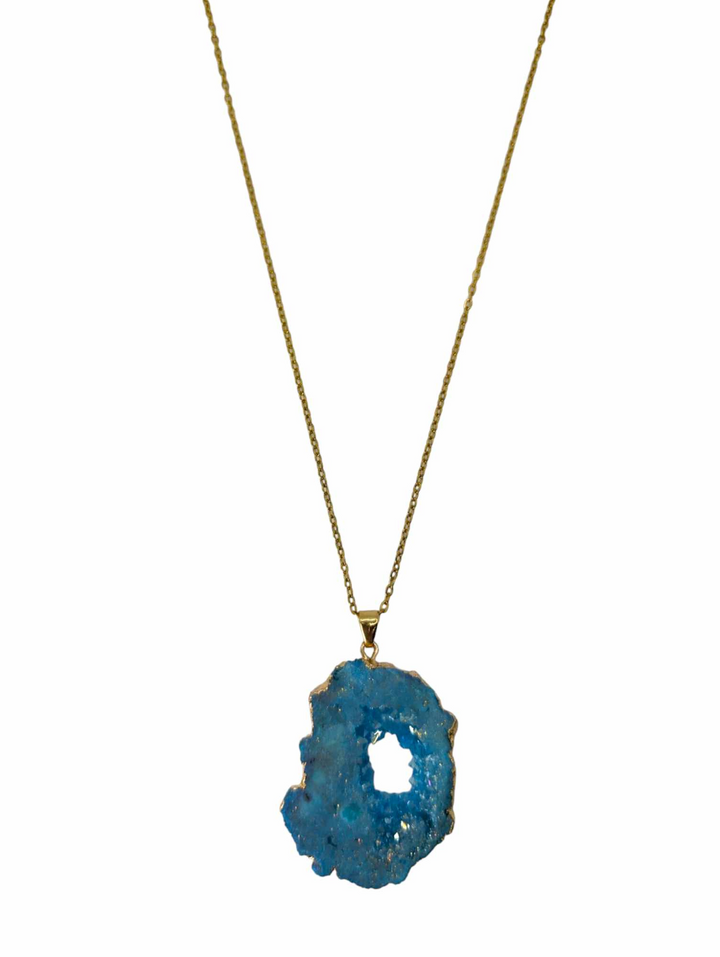 Ms Allure Back To Nature Necklace — gold-tone and white stainless steel necklace with an elegant, feminine finish.