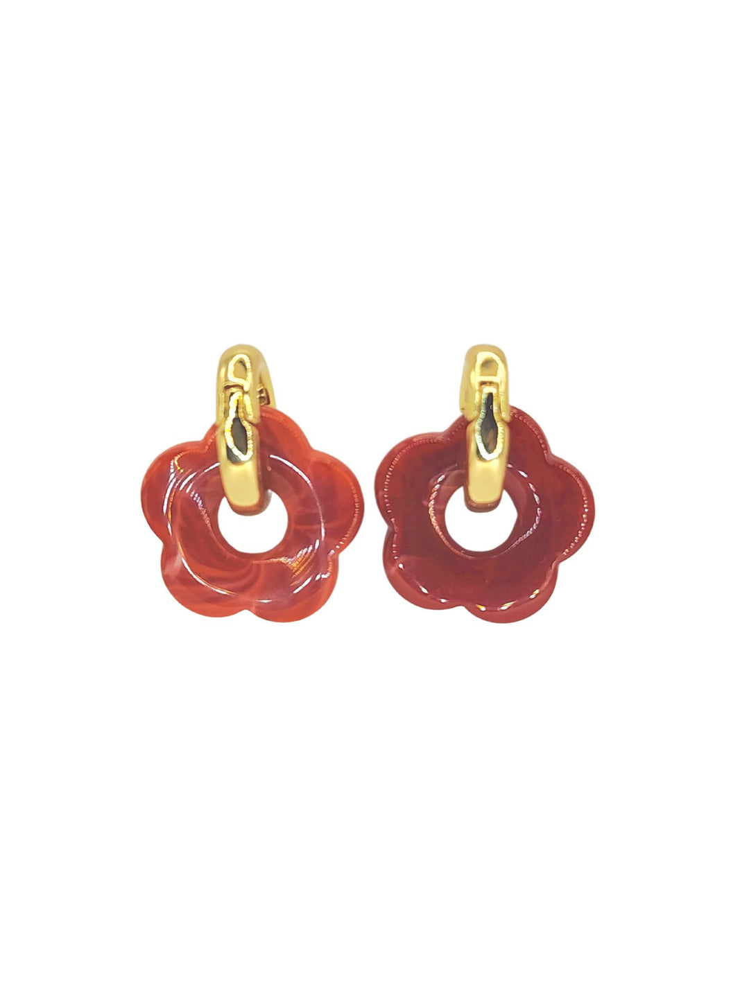 Ms Allure Flowers Bloom Earrings — blue and gold-tone earrings with an elegant, feminine finish.