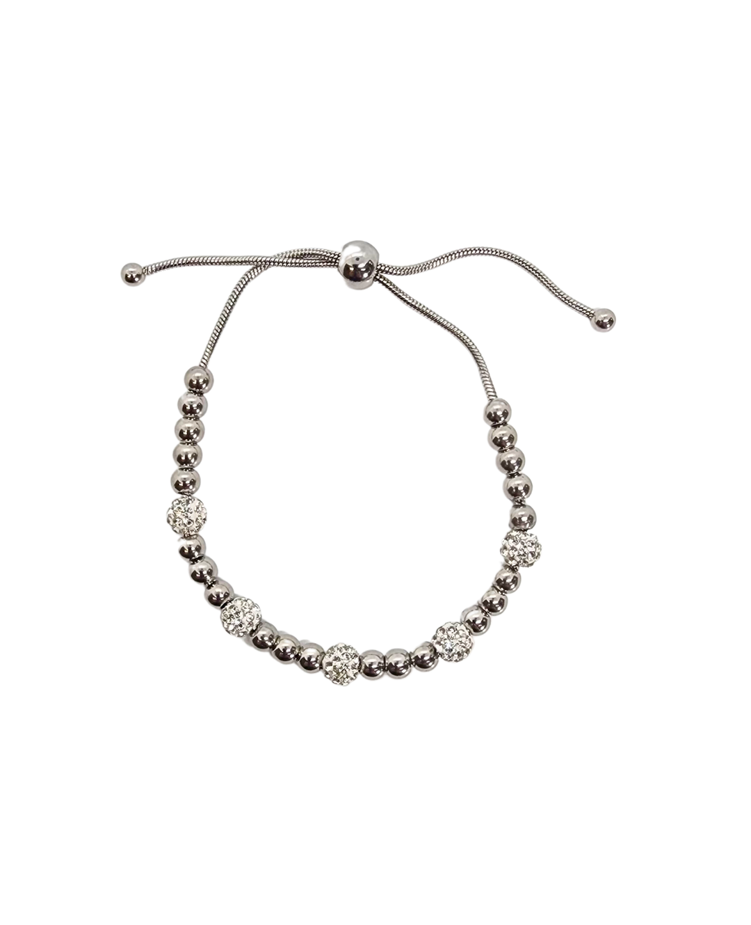 Ms Allure Crystal Ball Bracelet — rose-gold tone stainless steel bracelet with an elegant, feminine finish.