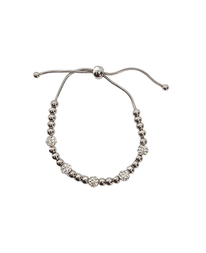 Ms Allure Crystal Ball Bracelet — rose-gold tone stainless steel bracelet with an elegant, feminine finish.