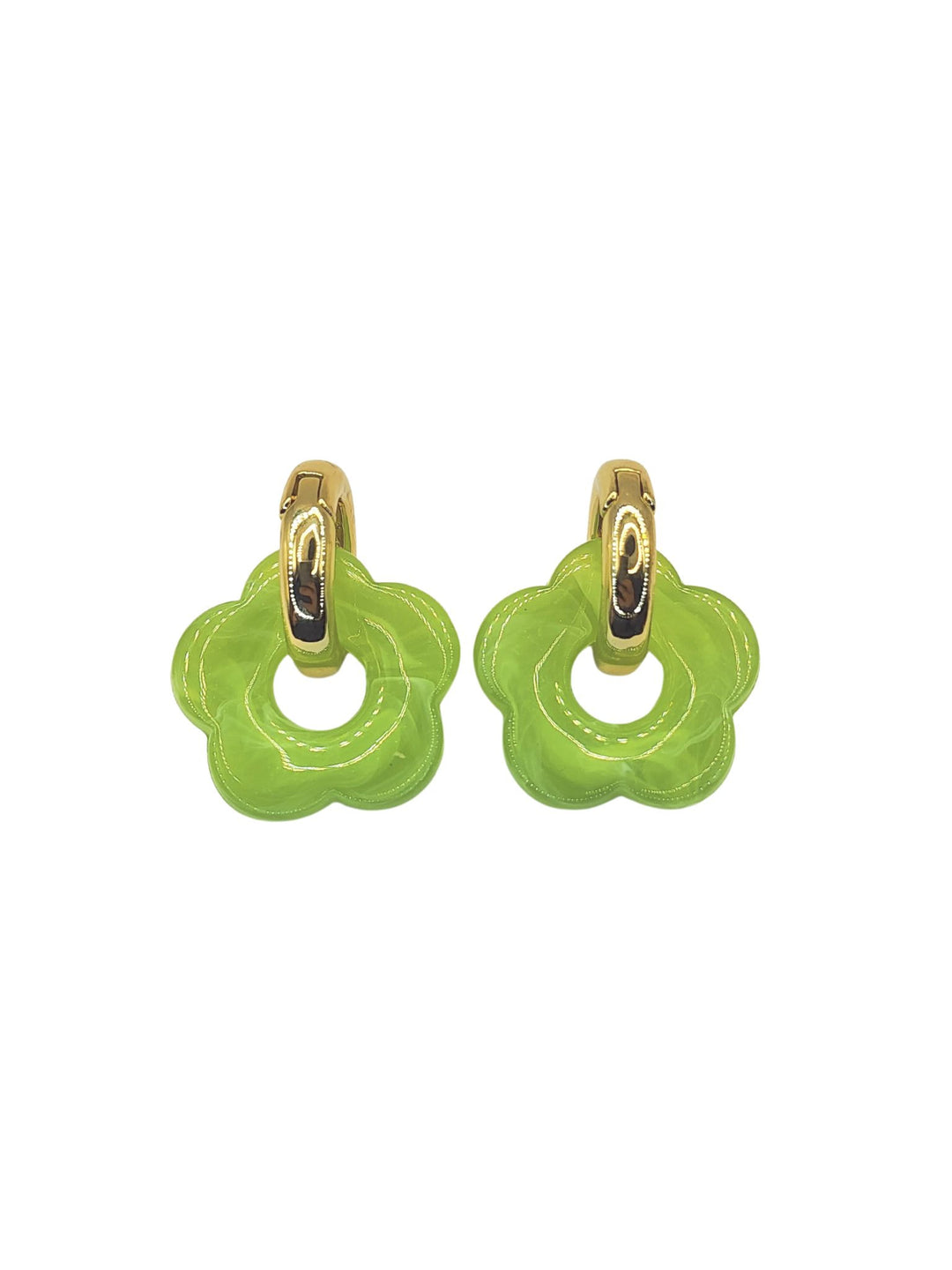 Ms Allure Flowers Bloom Earrings — blue and gold-tone earrings with an elegant, feminine finish.