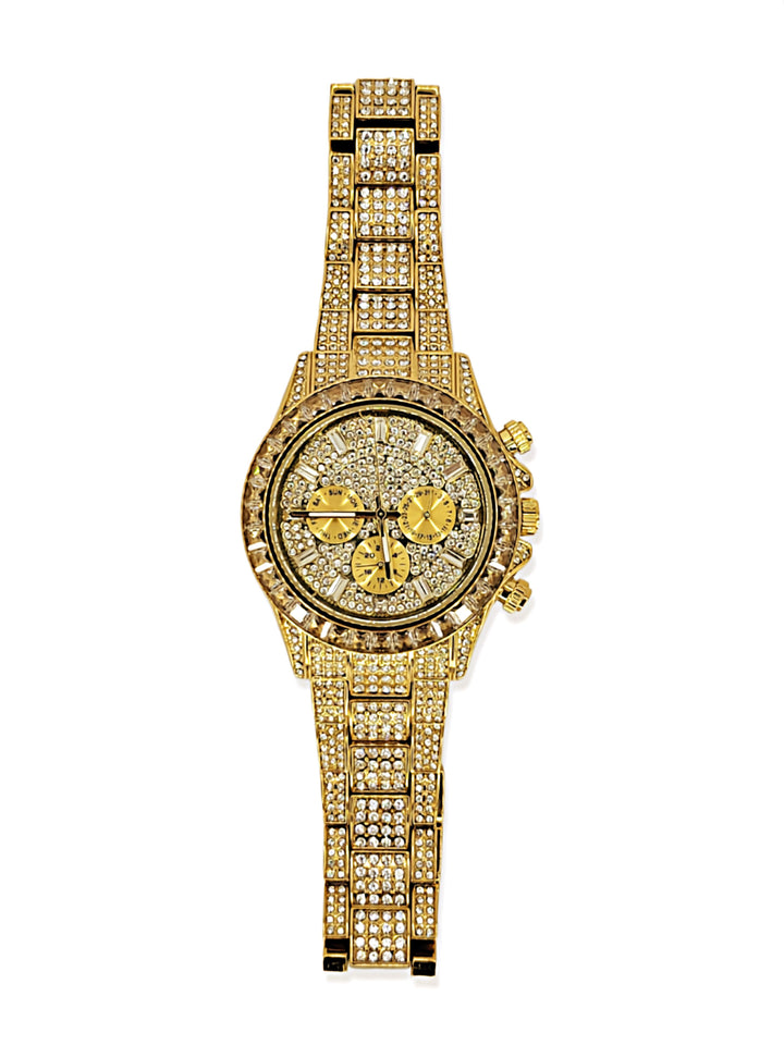 Ms Allure Prime Time Watch — silver-tone cubic zirconia watch with an elegant, feminine finish.